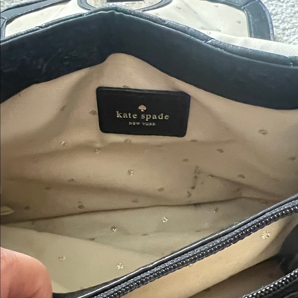 KATE SPADE Gold Coast Quilted Sparkle Calf Leather Christy Bag Black - Picture 4 of 6